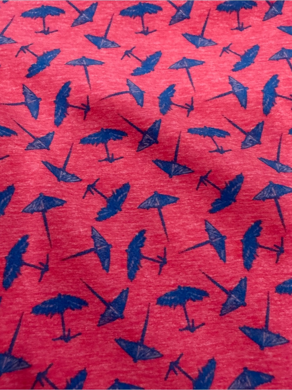 Vineyard Vines Pink Swim Shorts with Blue Umbrella Print Sz L (16) - Picture 4 of 9